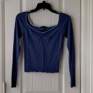 Blue Long Sleeve Top